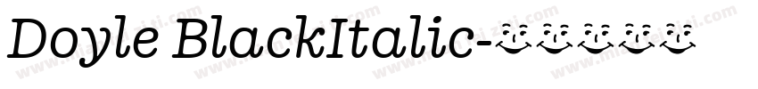 Doyle BlackItalic字体转换